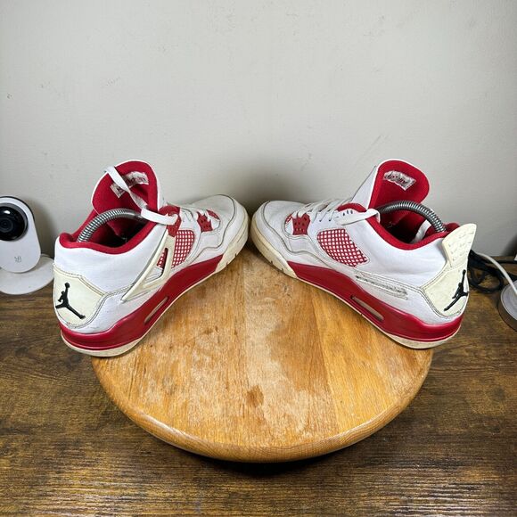 Nike Jordan 4‎ Retro Alternate 89 White Red Men\'s Size 8 Shoes 308497-106 main image 6